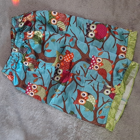 Girls Nick and Nora owl pajama set - Picture 4 of 6